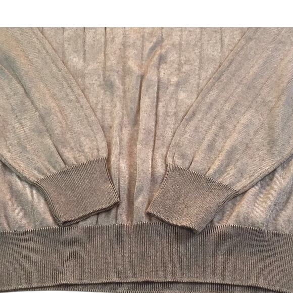 Tulliano Men's Classic Sweater V-Neck Tan Size Large - Picture 3 of 3